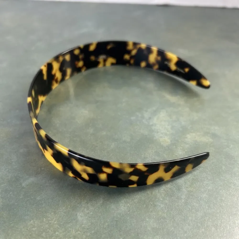 Vintage Charles J Wahba Tortoiseshell Wide Headband Handmade France Hair Band